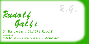 rudolf galfi business card